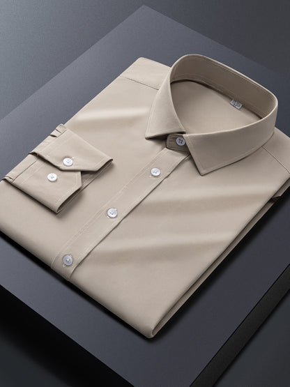 Men's Solid Long Sleeve Dress Shirt - Stretch 2 – view 8