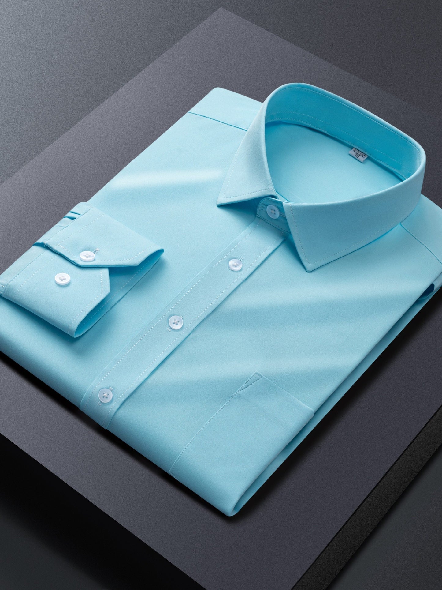 Men's Solid Long Sleeve Dress Shirt - Stretch 2 – view 9