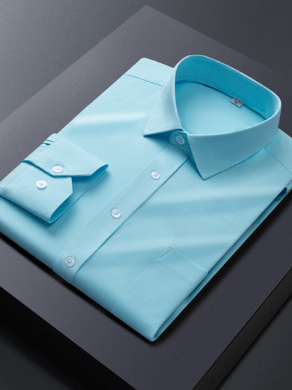 Men's Solid Long Sleeve Dress Shirt - Stretch 2 – view 9