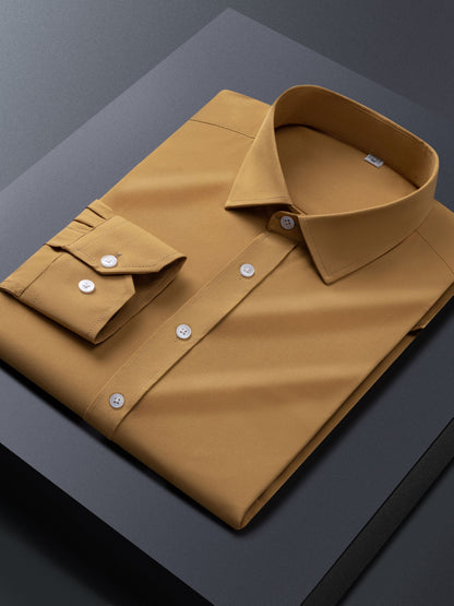 Men's Solid Long Sleeve Dress Shirt - Stretch 2 – view 25