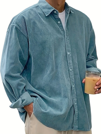 Men's Solid Relaxed Fit Long Sleeve Casual Shirt - Easy Care – view 22