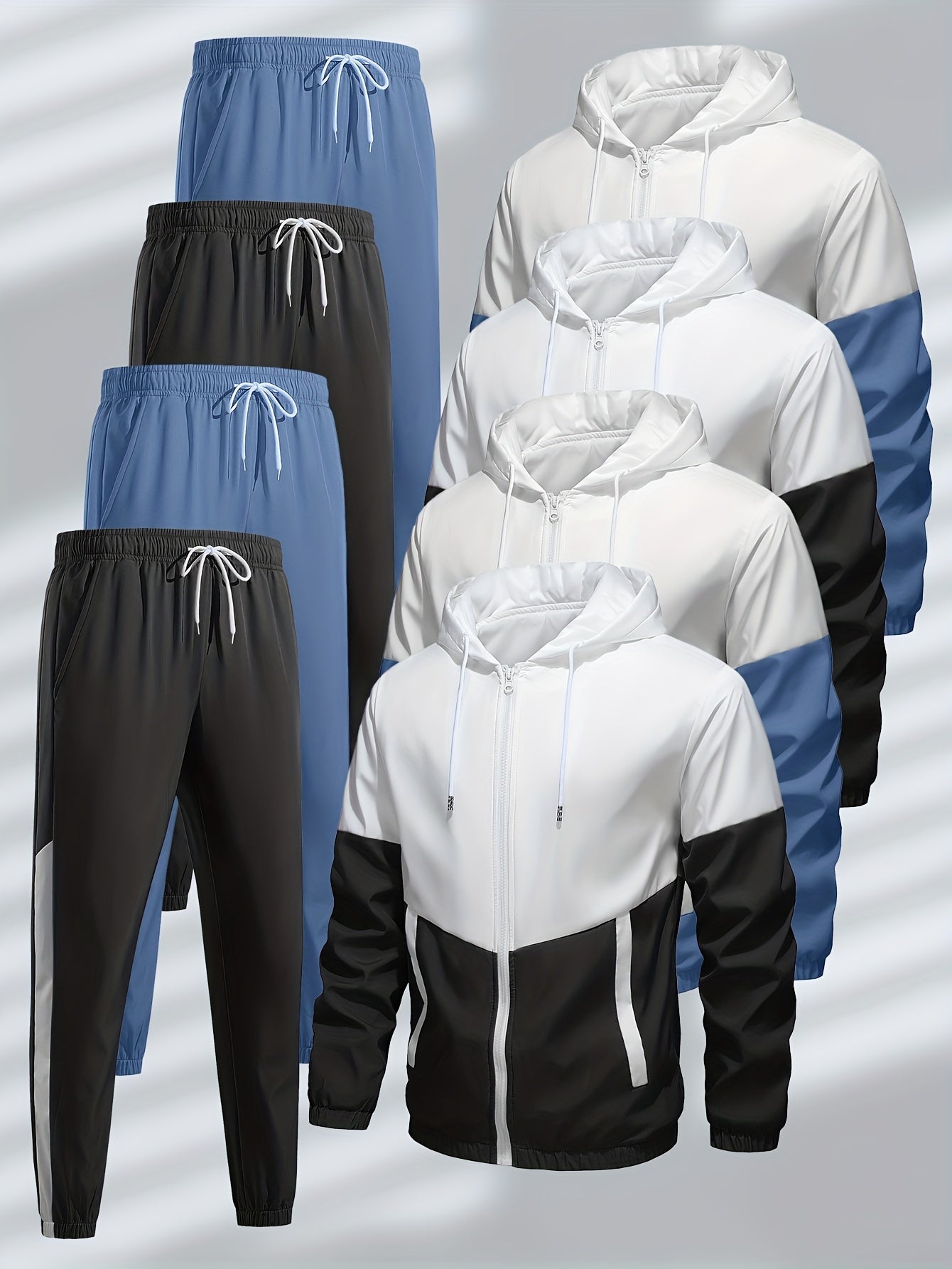 Men's Sportswear Set 8-Piece - Zipper Pocket Styles – main product image