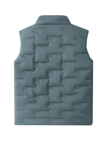 Men's Stand Collar Outerwear Vest - Warm Pocket Design – view 3
