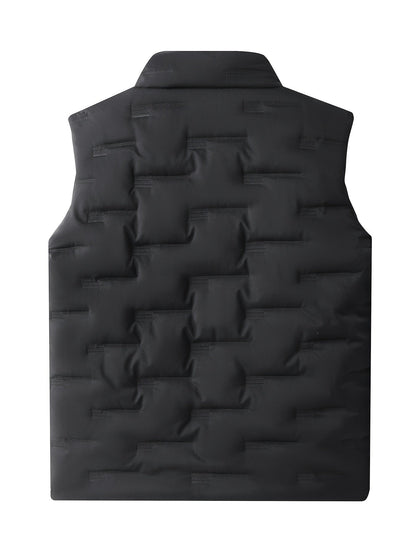 Men's Stand Collar Outerwear Vest - Warm Pocket Design – view 6