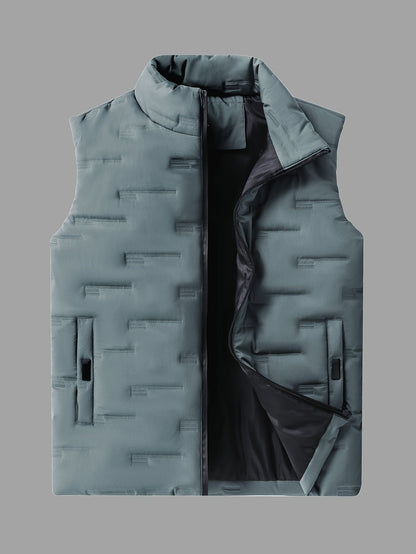 Men's Stand Collar Outerwear Vest - Warm Pocket Design – view 8
