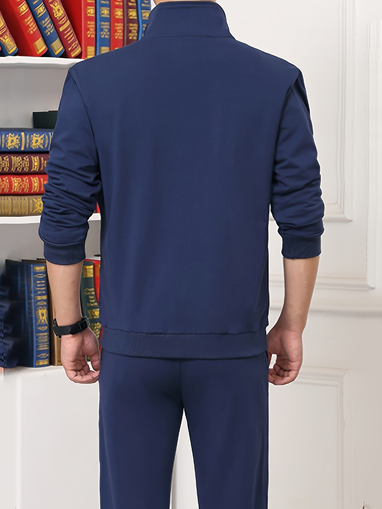 Men's Stand Collar Zip-Up Jacket - Regular Fit Transitional Layer – view 5
