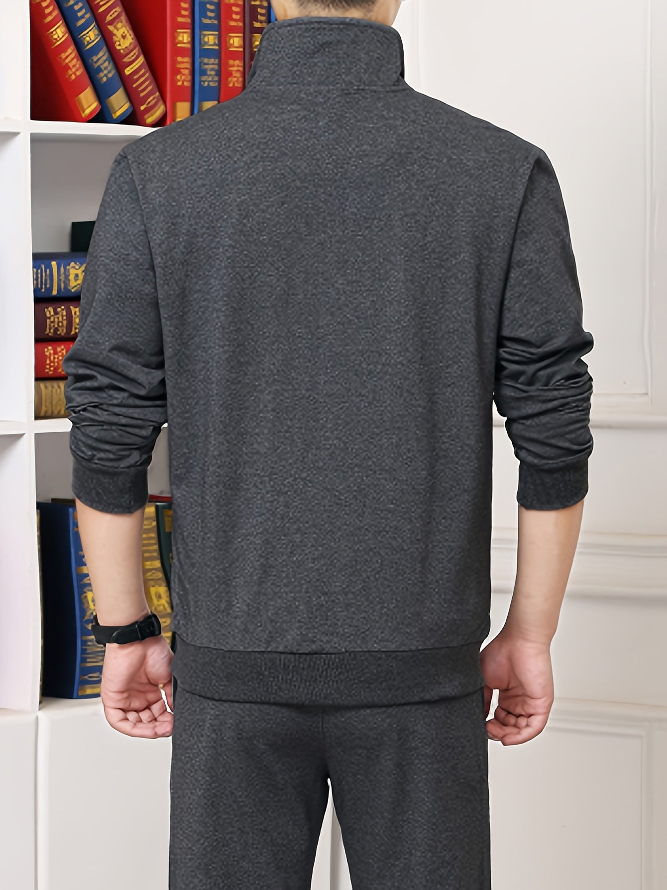 Men's Stand Collar Zip-Up Jacket - Regular Fit Transitional Layer – view 11