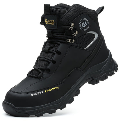 Men's Steel-Toe Work-Style Boots - Rubber Traction Sole and Cushioned Insole – view 3