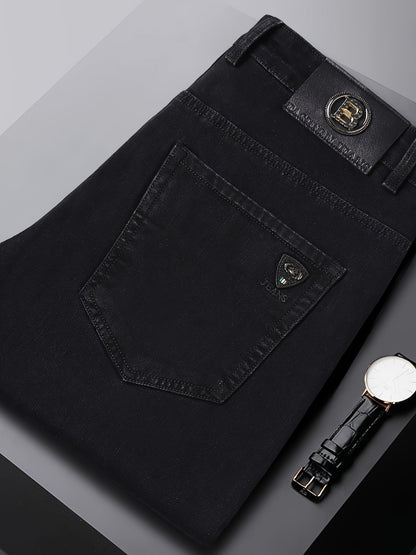Men's Straight Leg Jeans - Black Denim Clean Finish – Classic Rise / Sizes 30–40 – view 4