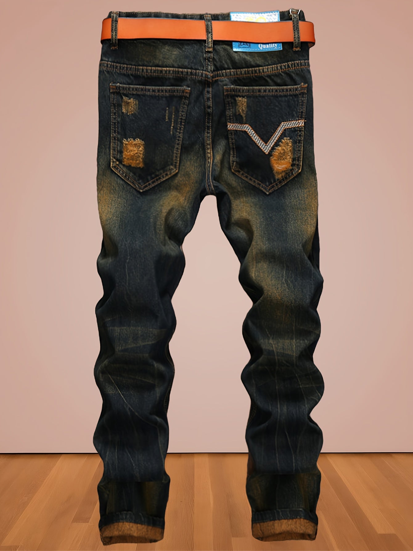 Men's Straight Leg Jeans - Black Denim Clean Finish – Mid Rise / Sizes 30–40 – view 2