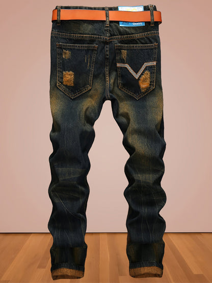 Men's Straight Leg Jeans - Black Denim Clean Finish – Mid Rise / Sizes 30–40 – view 8