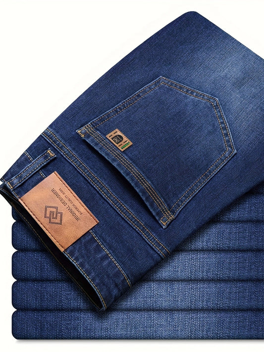 Men's Straight Leg Jeans - Black Denim Clean Finish – Sizes 28–40 – main product image