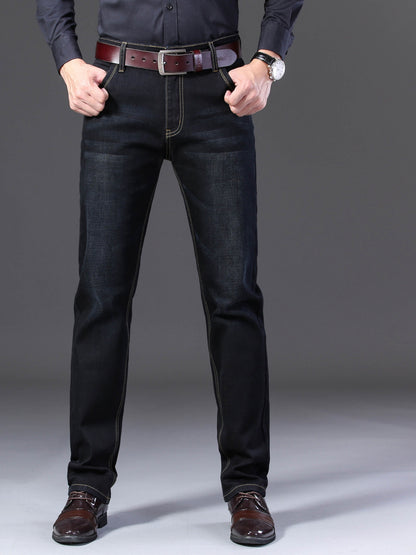 Men's Straight Leg Jeans - Black Denim Clean Finish – Sizes 28–40 – view 6