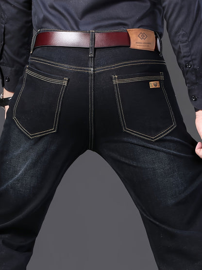 Men's Straight Leg Jeans - Black Denim Clean Finish – Sizes 28–40 – view 7