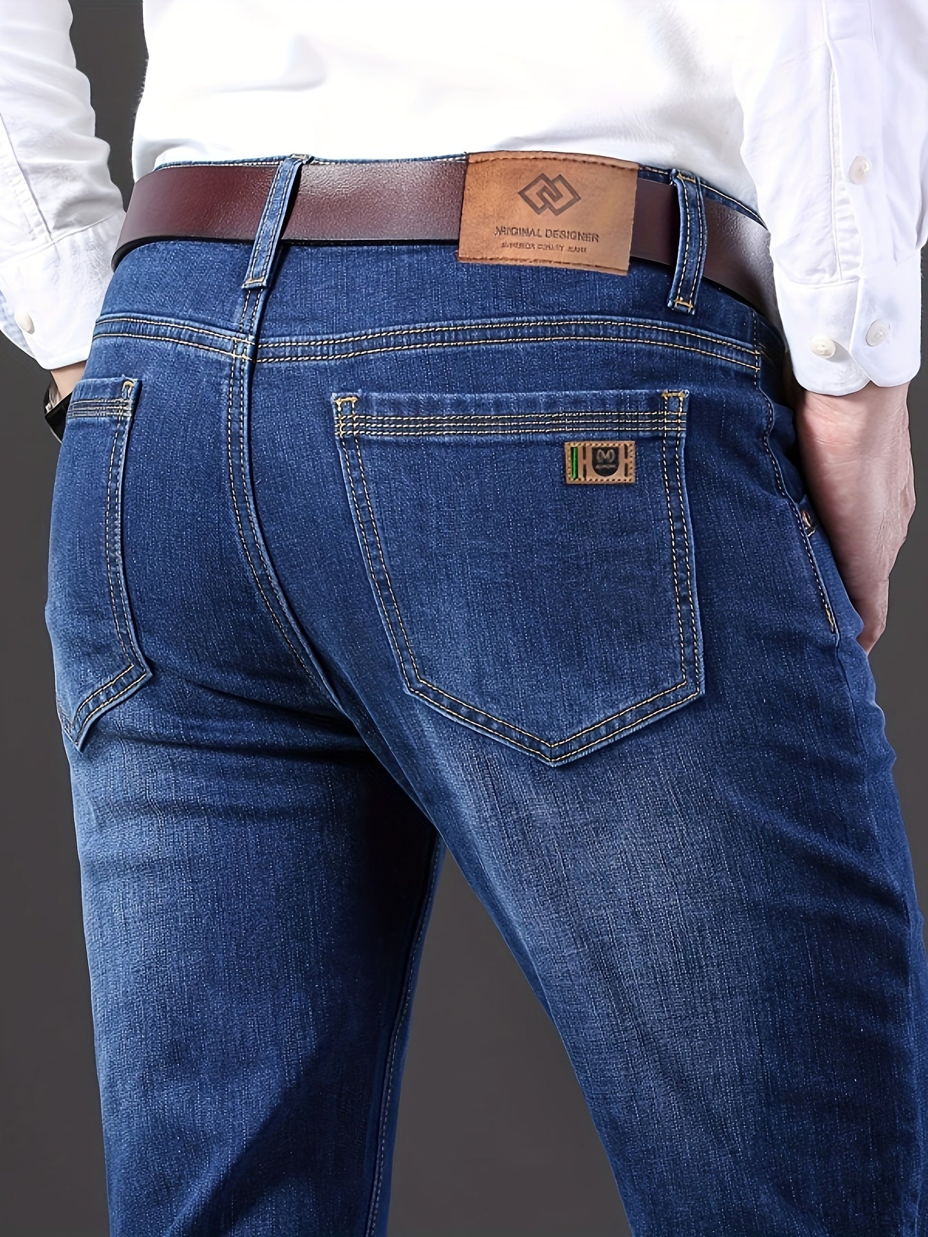Men's Straight Leg Jeans - Black Denim Clean Finish – Sizes 28–40 – view 9