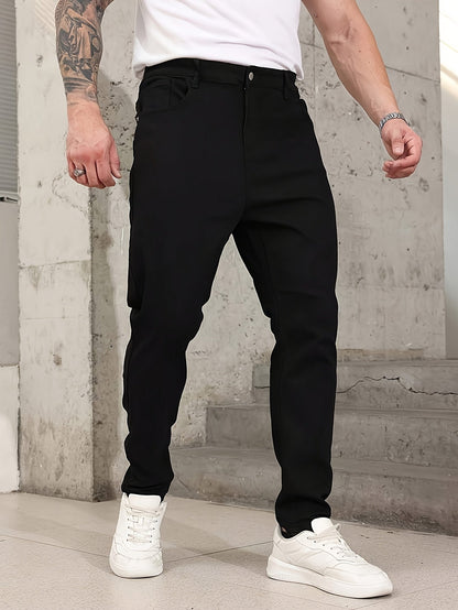 Men's Straight Leg Jeans - Black Denim Clean Finish – Sizes 30–34 – view 9