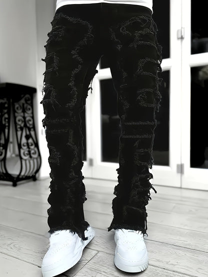 Men's Straight Leg Jeans - Black Denim Clean Finish – Sizes XXS–XXL – view 2