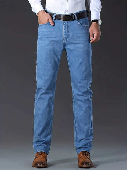 Men's Straight Leg Jeans - Black Denim Clean Finish Weekend – view 7