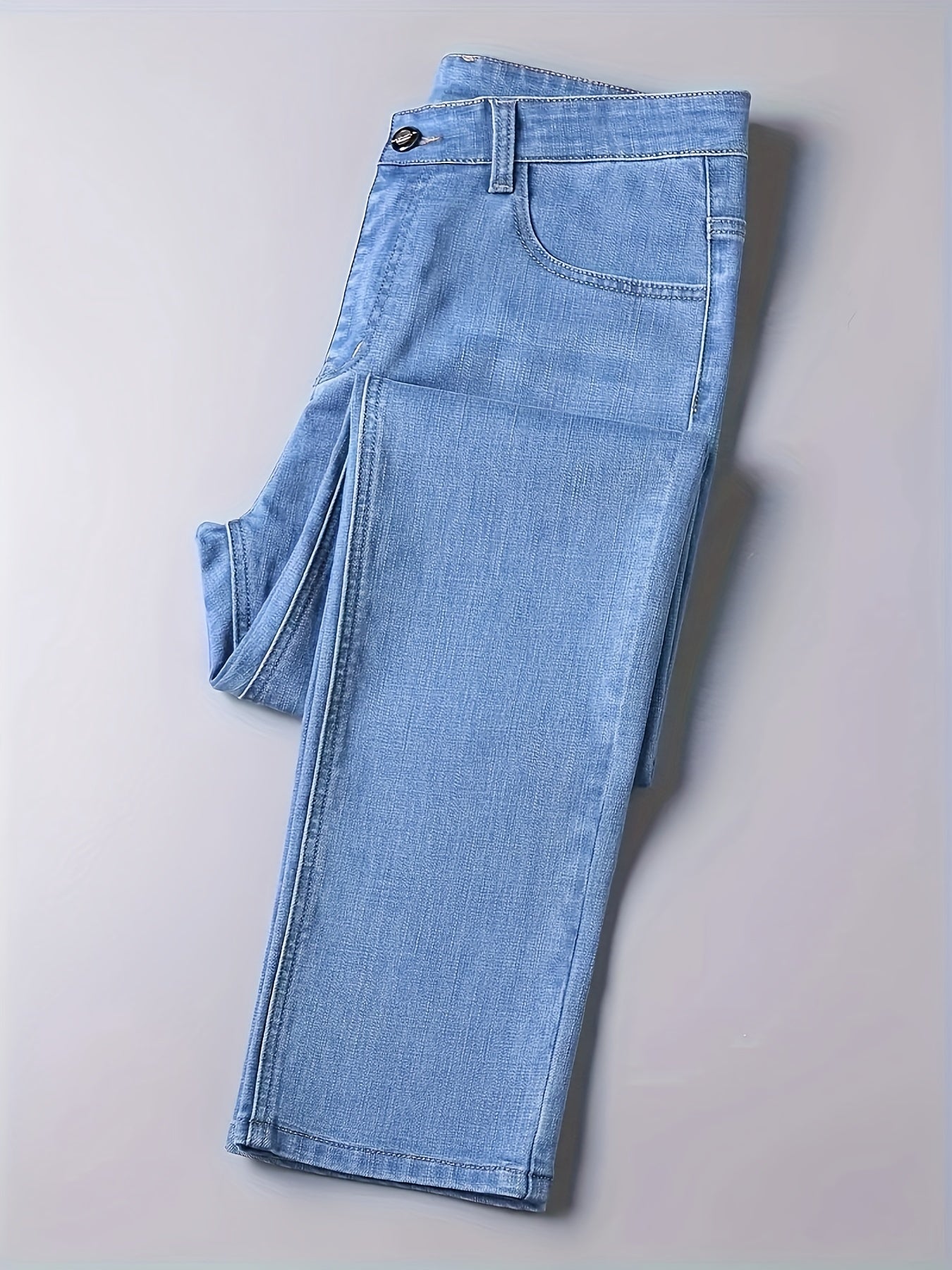 Men's Straight Leg Jeans - Black Denim Clean Finish Weekend – view 9