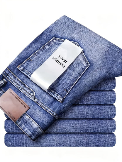 Men's Straight Leg Jeans - Classic Wash Clean Finish – 6-Color Selection – view 11