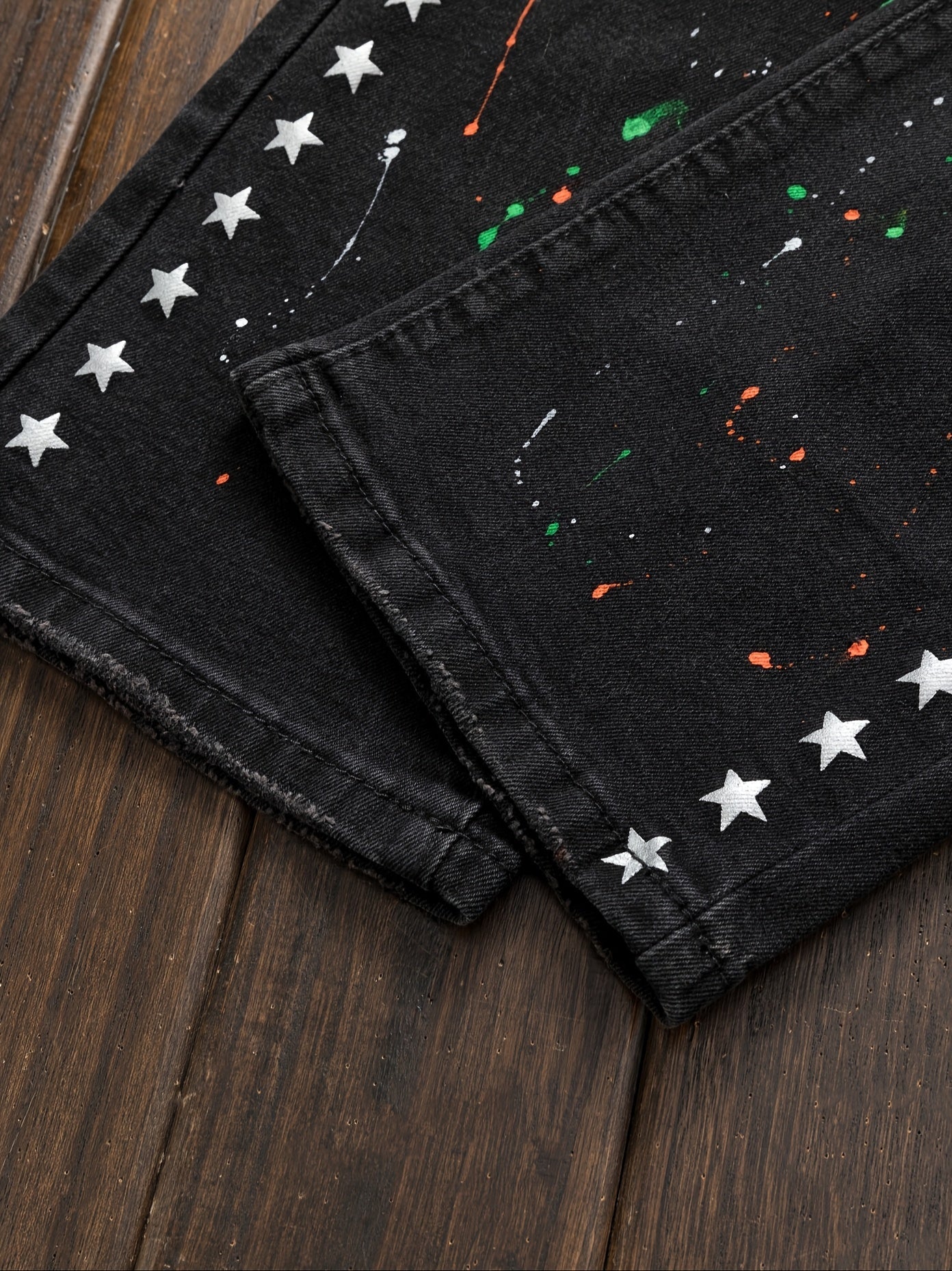 Men's Straight Leg Jeans - Classic Wash Clean Finish – Black – view 4