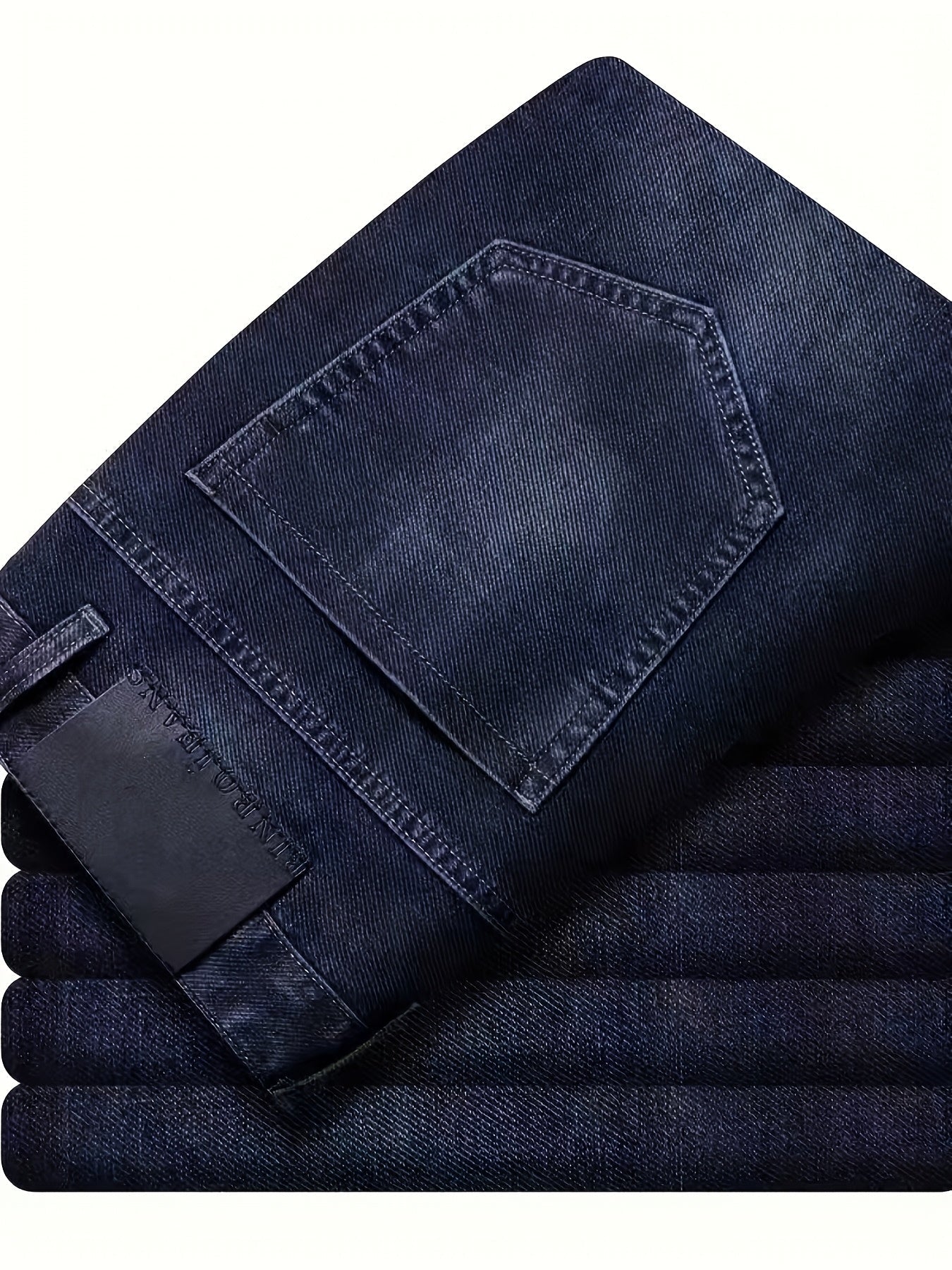 Men's Straight Leg Jeans - Classic Wash Clean Finish – Black Gray (Simple – view 3