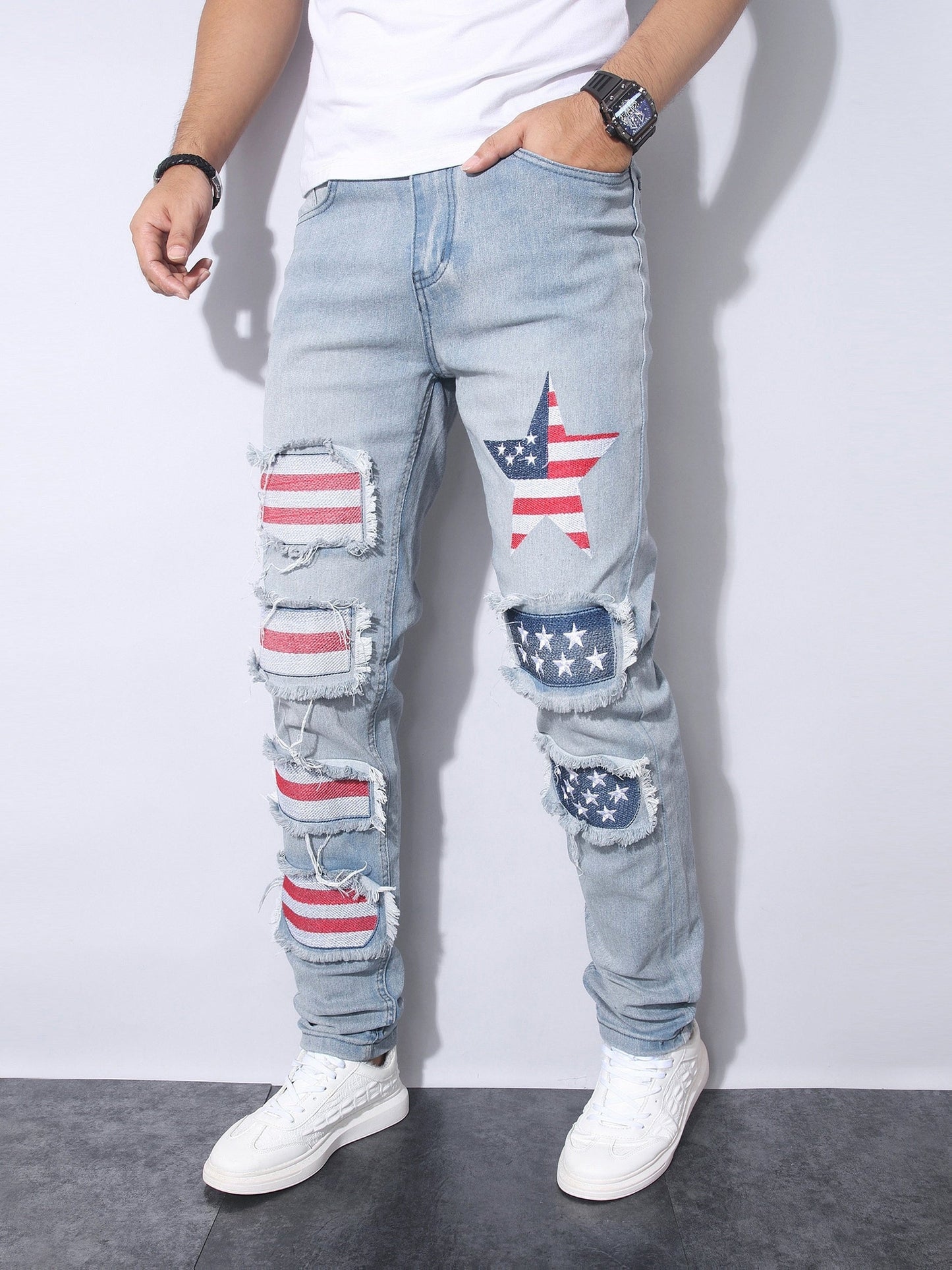 Men's Straight Leg Jeans - Classic Wash Clean Finish – Granny Gray – view 2