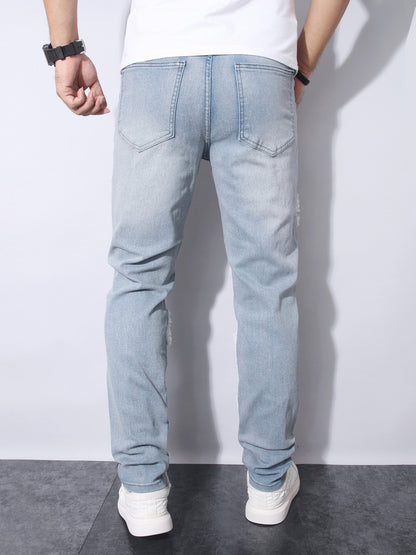 Men's Straight Leg Jeans - Classic Wash Clean Finish – Granny Gray – view 12