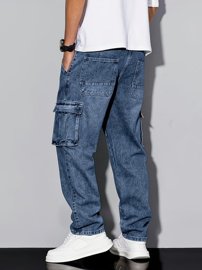 Men's Straight Leg Jeans - Classic Wash Clean Finish – Sea Blue – main product image