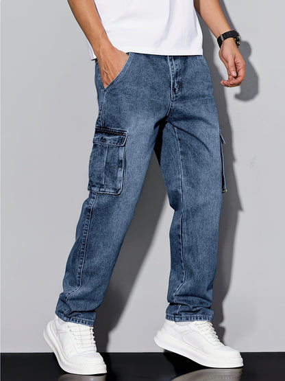 Men's Straight Leg Jeans - Classic Wash Clean Finish – Sea Blue – view 7