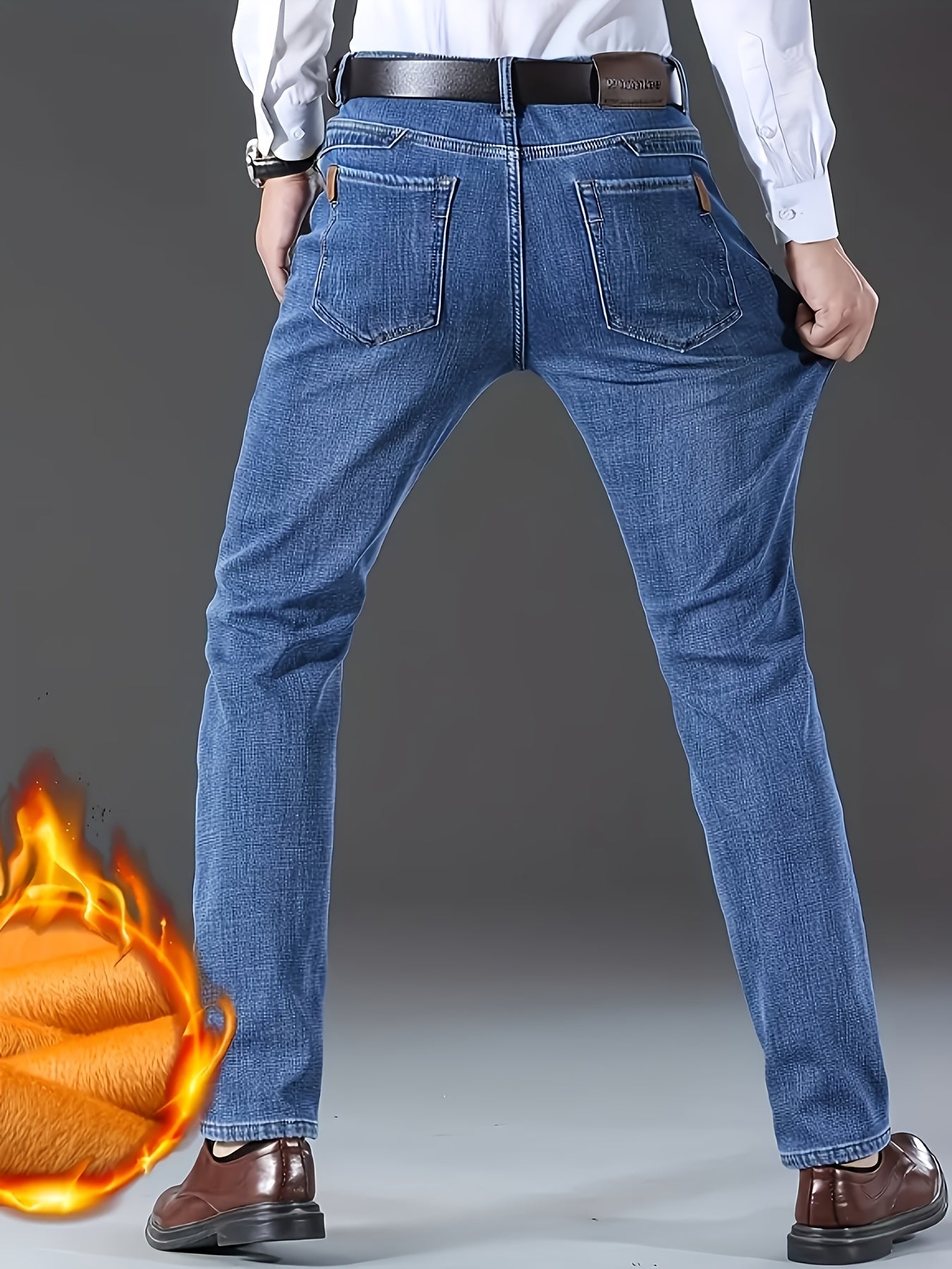 Men's Straight Leg Jeans - Classic Wash Clean Finish – Sizes 40 – view 8