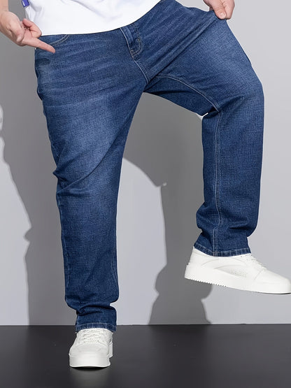 Men's Straight Leg Jeans - Classic Wash Clean Finish Streetwear – Sizes 1XL–6XL – view 11