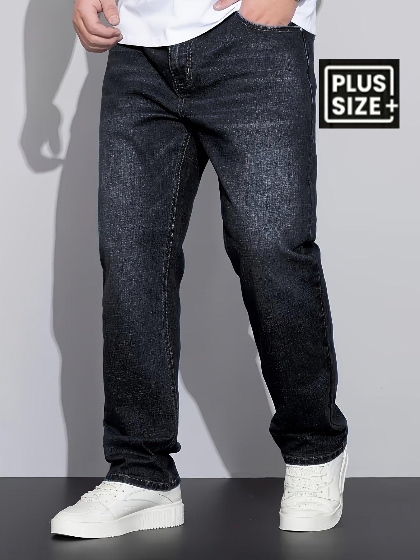 Men's Straight Leg Jeans - Classic Wash Clean Finish Streetwear – Sizes 1XL–6XL – view 13