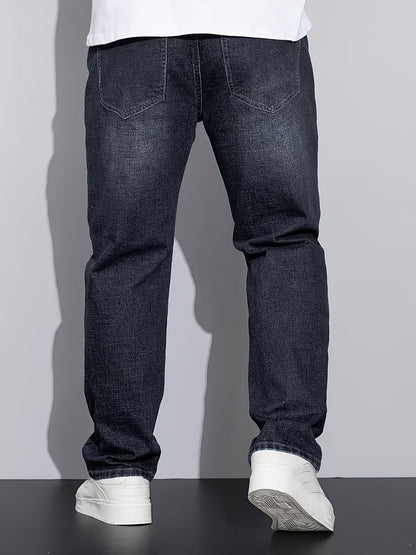 Men's Straight Leg Jeans - Classic Wash Clean Finish Streetwear – Sizes 1XL–6XL – view 14