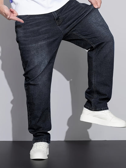 Men's Straight Leg Jeans - Classic Wash Clean Finish Streetwear – Sizes 1XL–6XL – view 16