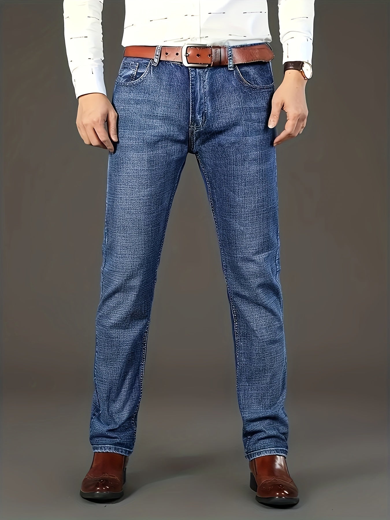 Men's Straight Leg Jeans - Classic Wash Clean Finish Weekend – view 12