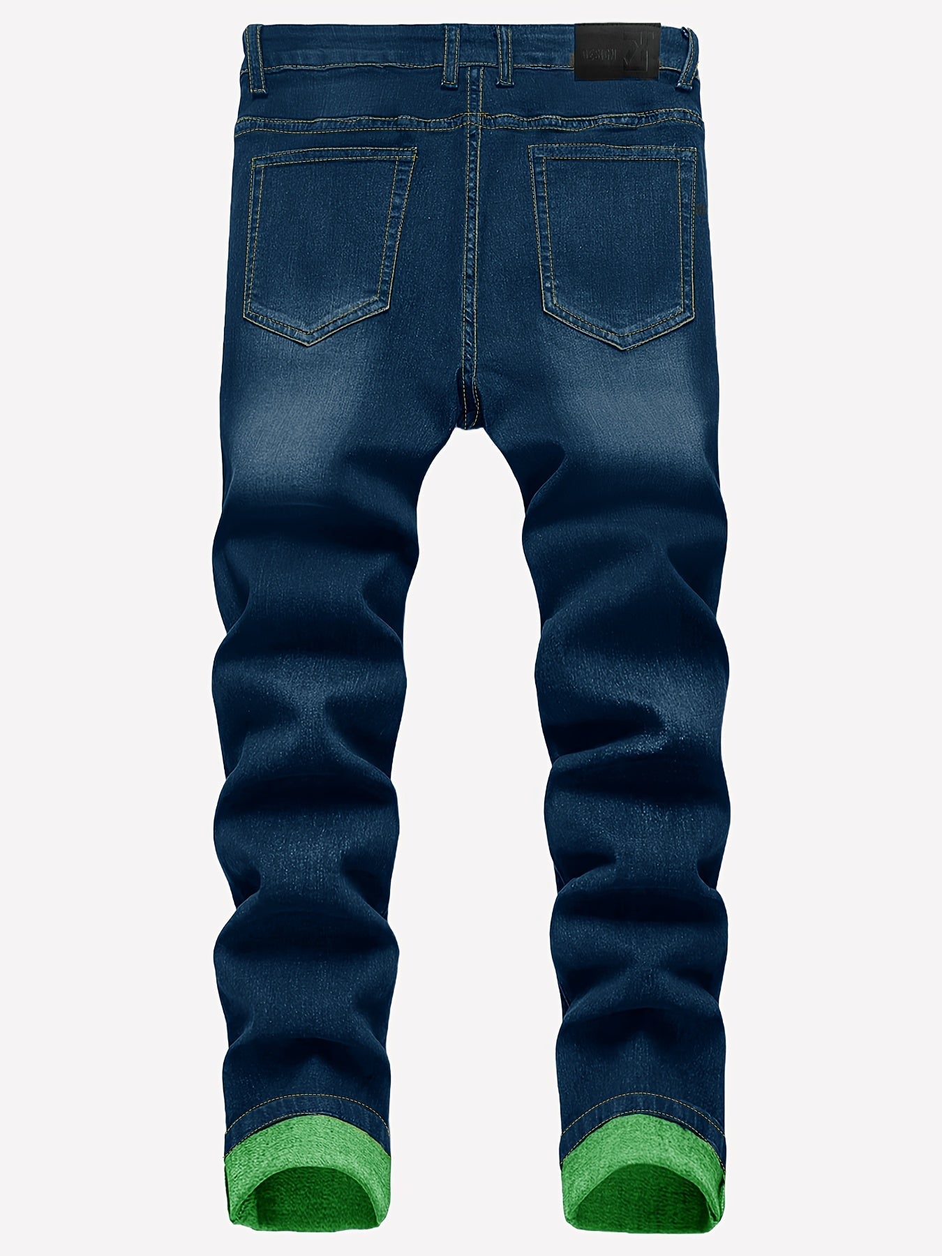 Men's Straight Leg Jeans - Classic Wash Distressed – Sizes 30–40 – view 8