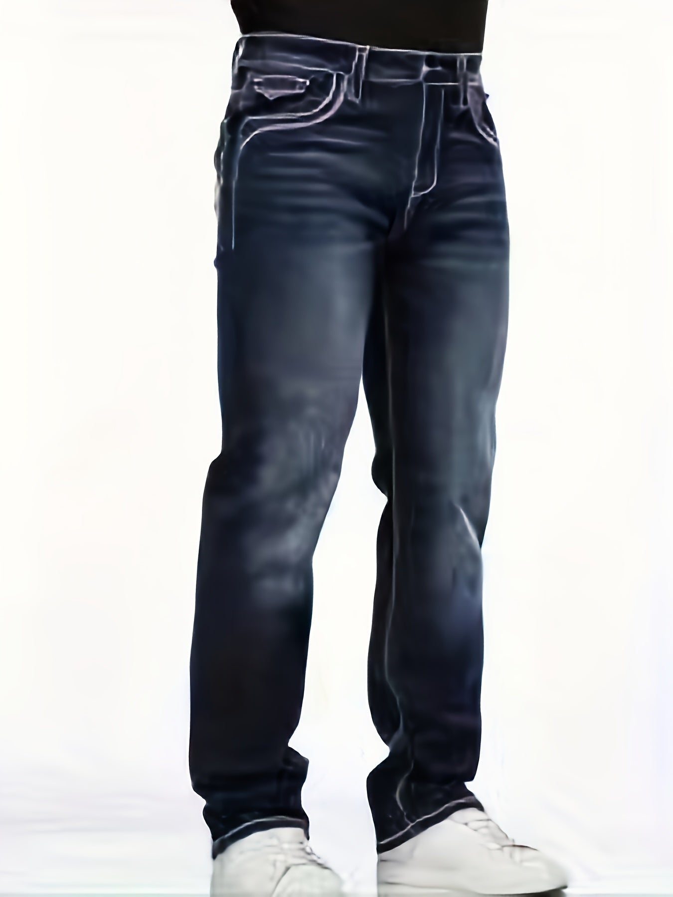 Men's Straight Leg Jeans - Classic Wash Embroidered Weekend – view 6