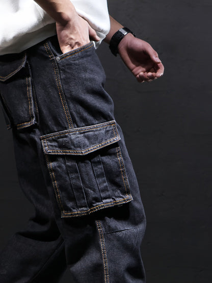 Men's Straight Leg Jeans - Classic Wash Utility Pocket – view 7