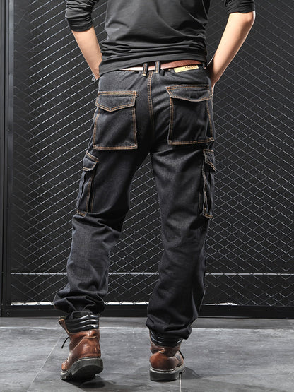 Men's Straight Leg Jeans - Classic Wash Utility Pocket – view 13