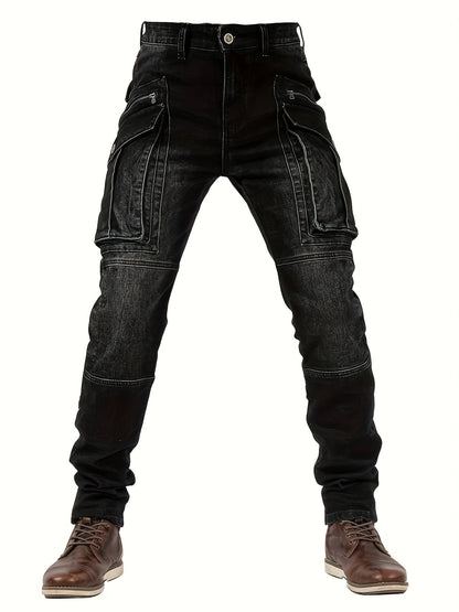 Men's Straight Leg Jeans - Vintage Wash Clean Finish Streetwear – view 12