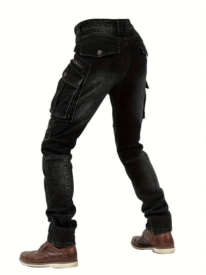 Men's Straight Leg Jeans - Vintage Wash Clean Finish Streetwear – view 15