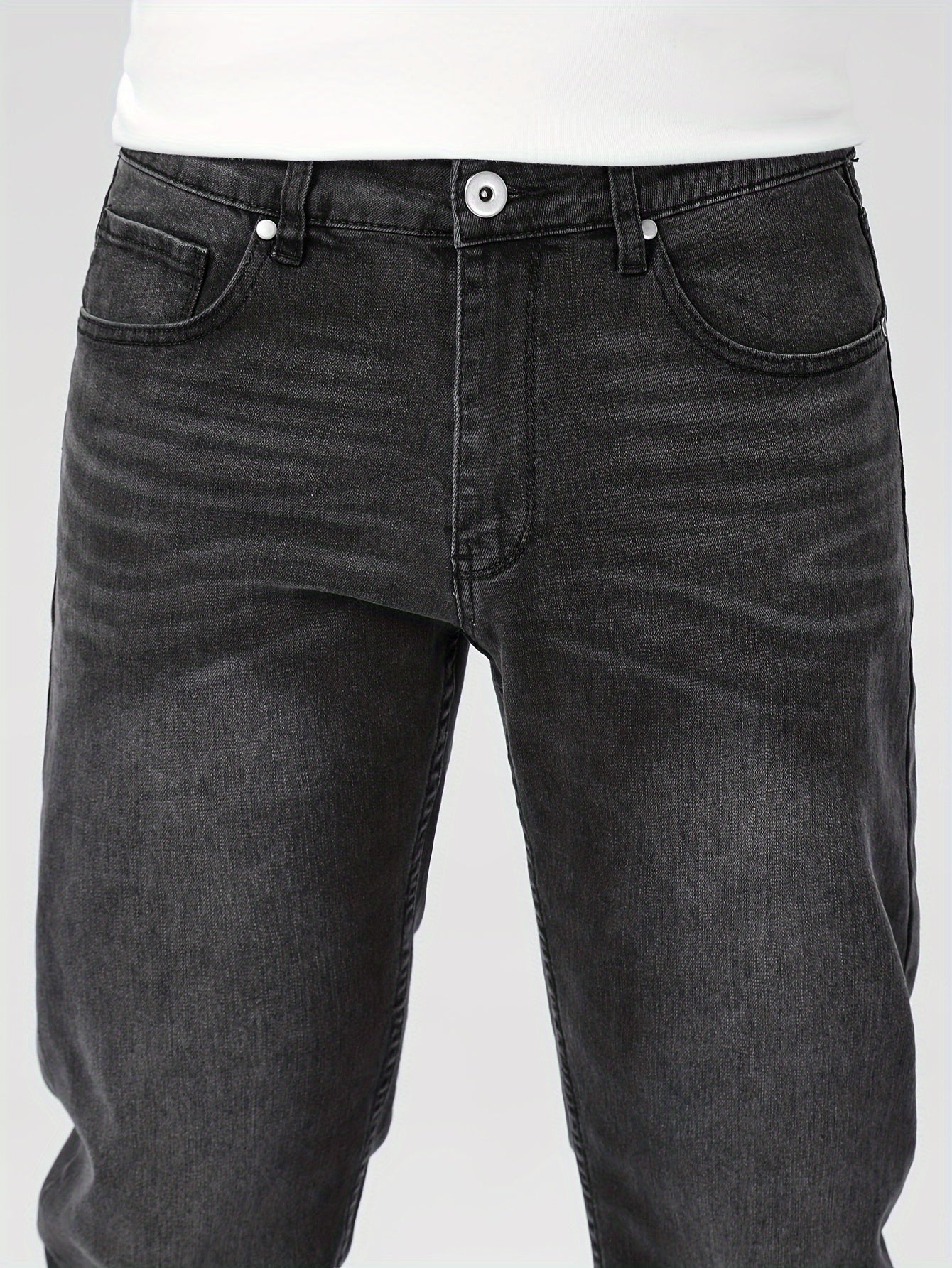 Men's Straight Leg Jeans - Vintage Wash Clean Finish Weekend – view 3