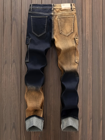 Men's Straight Leg Jeans - Vintage Wash Utility Pocket – view 2