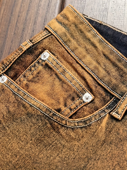 Men's Straight Leg Jeans - Vintage Wash Utility Pocket – view 3