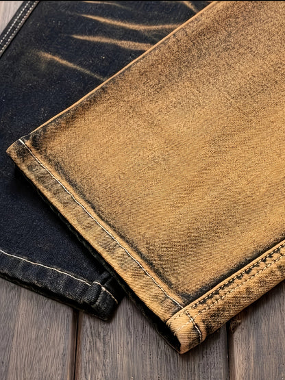 Men's Straight Leg Jeans - Vintage Wash Utility Pocket – view 4