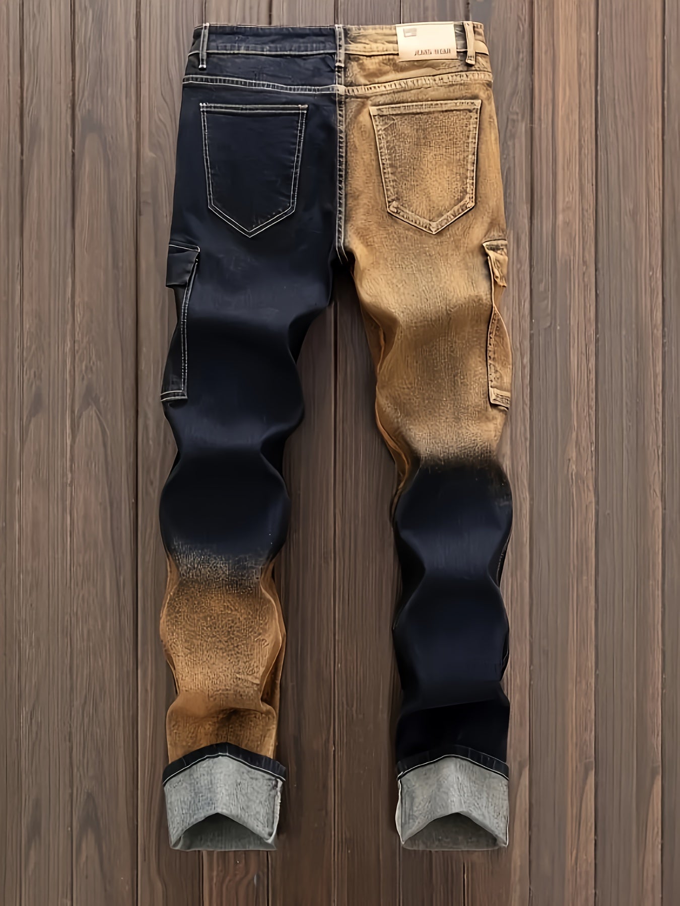 Men's Straight Leg Jeans - Vintage Wash Utility Pocket – view 6