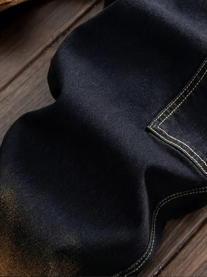 Men's Straight Leg Jeans - Vintage Wash Utility Pocket – view 8
