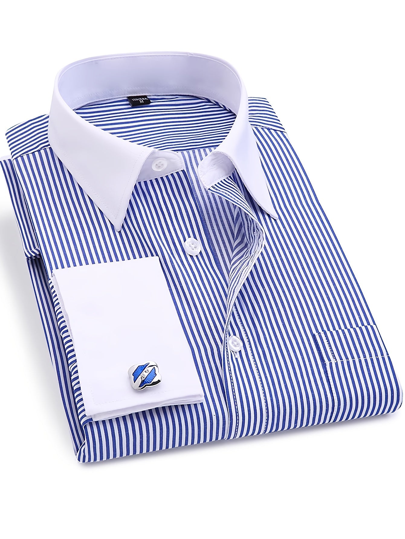 Men's Striped Long Sleeve Dress Shirt - Wrinkle Resistant – view 2