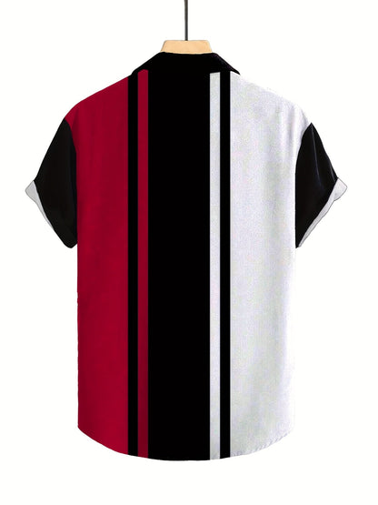 Men's Striped Shirt - Collared Short Sleeve – view 5